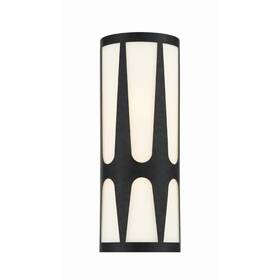 Crystorama 633779094804 Royston Integrated Led Black Sconce