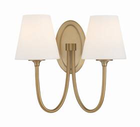 Jun-10322-vg Crystorama Juno 2-light Wall Mount In Vibrant Gold
