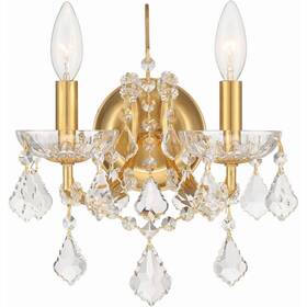 4452-ga-cl-mwp Crystorama Lighting - Two Light Wall Mount Filmore 4452-ga-cl-mwp Crystorama Lighting - Two Light Wall Mount Filmore