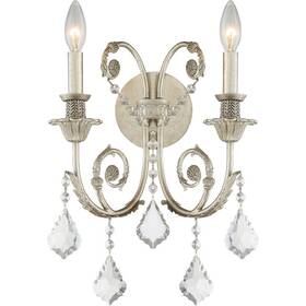 5112-os-cl-saq Crystorama Lighting - Two Light Wall Mount Regis
