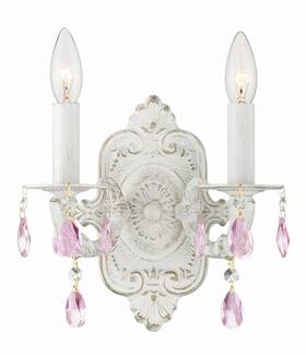5022-aw-ro-mwp Crystorama Lighting Group 5022-ro-mwp Paris Market 2 Light 10 Inch - Off White