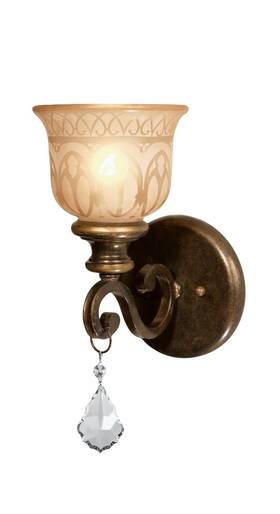 7501-bu-cl-s Crystorama Lighting Group 7501-cl-s Norwalk 14 Inch Tall Wall Sconce - Bronze