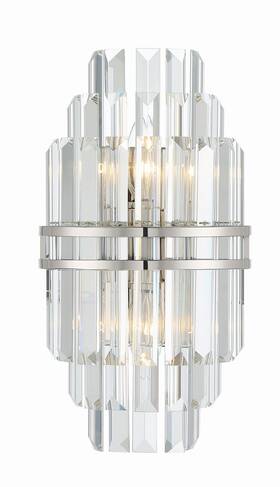 Mount-14.25 Crystorama Lighting Hay-1402-pn - Hayes 2 Light Wall Inches Tall And 7.5