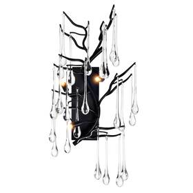 1094w11-3-101 Cwi Lighting Anita 11-in W 3 -light Black Glam Wall Sconce