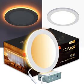 Mi-rl8-w12p Cycevsun 12 Pack 8 Inch Led Recessed Lighting With Night Light Canless Wafer