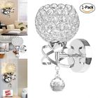 D89-2 Ddsky Crystal Wall Sconce Light Fixture Electric Chrome Lamp Bathroom