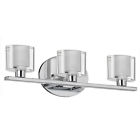 809-3w-pc Dainolite Glass Vanity 3 Light Bathroom Fixture Modern Polished Chrome