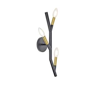 Mor-203w-mb-agb Dainolite Mor-203w Morgan 3 Light 20 Inch Tall Wall Sconce - Black