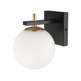Vad-51w-mb-agb Dainolite Vad-51w Vivaldi 8 Inch Tall Wall Sconce - Black