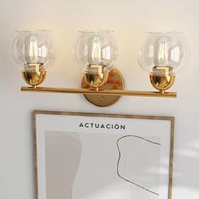 Daisy 740907650242 3-light Bathroom Round Glass Light Fixtures