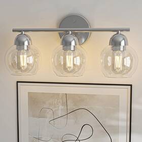 Daisy 740907650259 3-light Bathroom Round Glass Light Fixtures