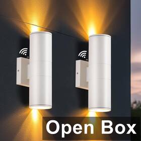 Dk-cwls-2p-1 Dakaful - Dusk To Dawn Lighting Sensor Wall Lights 2 Set White