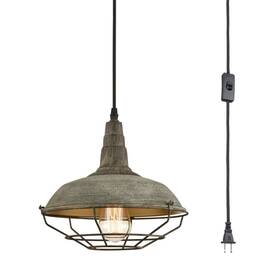 Danseer 723576372400 Farmhouse Plug In Pendant Light With 16 Feet Hanging Cord Lig