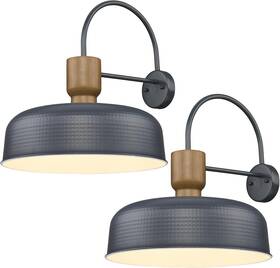 Darkaway 445013599524 Industrial Barn Wall Sconces 2-pack Gooseneck Light Fixtures