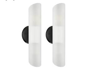 B3200bu-bk-m-2 Daycent Modern Farmhouse Black Bathroom Light Fixtures Wall Sconces Set Of Two