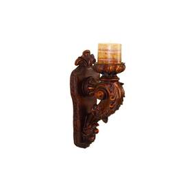 Deco 79 758647733507 Polystone Solid Wall Sconce 5 Inch X 7 13 Bronze