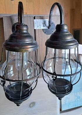 Wusdsab107 Decor Steals Set Of 2 Led Wall Sconce - Country New With Batteries Works
