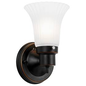 505115 Design House 044321505110 Village 1-light Indoor Dimmable Wall Sconce Frosted Flute Glass With T