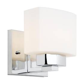 Design House 044321589660 Dove Creek Wall Light Sconce Dimmable Frosted Glass Hallway Bathroom Foyer Bed