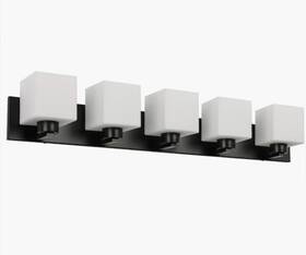 589499 Design House Dove Creek 5 Light 40 In Vanity Matte Black Glam Modern 589499 Design House Dove Creek 5 Light 40 In Vanity Matte Black Glam Modern