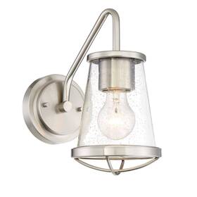 87001-sp Designers Fountain 046335054172 Darby 1-light Wall Sconce Satin Platinum
