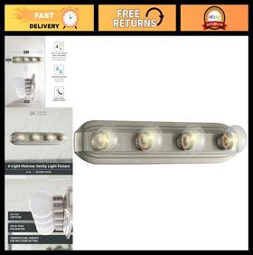 50870 Designers Fountain 4-light Vanity Light Fixture - 24 Inch Wall Mount Sconce For Bathroom/bedroom Brush