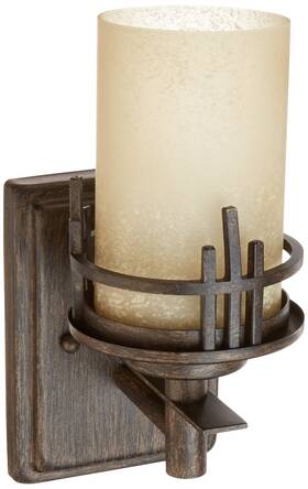 82101-wm Designers Fountain Mission Ridge Wall Sconce Warm Mahogany