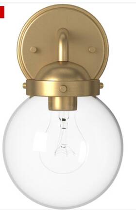 95901-bg Designers Fountain Knoll 1 Light Wall Sconce Brushed Gold - 2 Avail