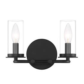 D268c-2b-mb Designers Fountain D268c-2b Hudson Heights 2 Light 11 Inch W Vanity - Black D268c-2b-mb Designers Fountain D268c-2b Hudson Heights 2 Light 11 Inch W Vanity - Black