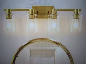 H-1700-4g Deyidn Farmhouse 27.36 Inch 4-light Gold Modern Industrial Indoor Vanity Light