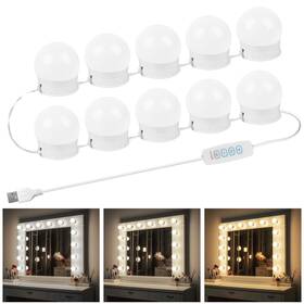 Dingtenn 764126169873 Hollywood Style Led Vanity Mirror Lights With 10 Dimmable Bulbs Adjustable C
