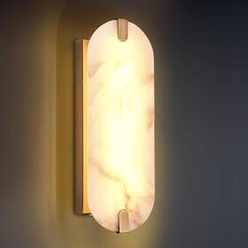 Dluce Du-007 14.17in Alabaster Wall Sconces Natural Marble Light Modern Led A
