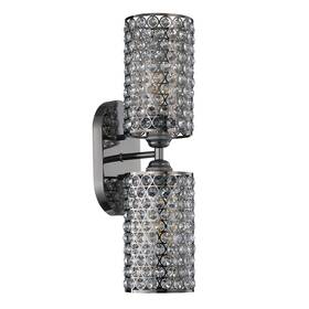 W211-w213 Dolaimy House 1 Light Crystal Shade Wall Sconce Black 4.75 Inch 2 Pack
