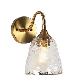 A0522501 Dolohov Dolohovstrout 1-light Modern Gold Glass Wall Sconces Brass