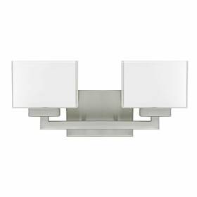 8342bn-155 Donny Osmond Home Capital Tahoe 2 Light Brushed Nickel W Milk Glass Bath Vanity
