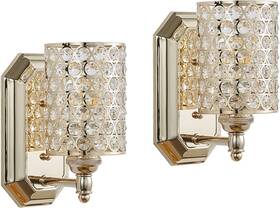 Doraimi Lighting 768480152267 2 Pack 1 Light Crystal Wall Sconce With Champagne