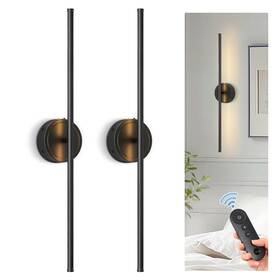 D-ys-nb04601abl-2 Doresshop N Battery Operated Wall Sconces Set Of Two Black Wireless Lights Not Hard