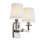 Bab2-wm-cs-pn Double Wall Baby Polished T Finish Ilex Nickel Sconce