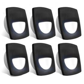 Dream Lighting 345083009269 12volt Led Black Recessed Companion Way Courtesy Light For Mar