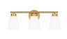 Dsi Lighting Aberlin 22 In. 3-light Gold Vanity Light With Frosted Glass Shades