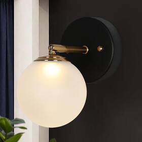 Durent Lighting 739406524222 Led Sconces Wall Black And Gold Light Fixtures Vanity Lights