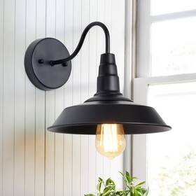 Durent Lighting 739406524710 Black Barn Light Wall Sconces Modern Farmhouse Mount Fixtures Inch