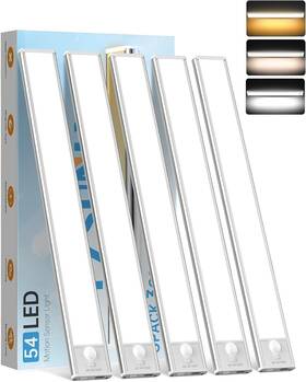 Dweptu 711181424942 5 Under Cabinet Led Lighting Light Dimmable Bar Counter Lights 12 Inch Motion Sensor
