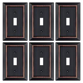Ab-014 Dyekou Oil Rubbed Bronze Light Switch Cover Plate Decorative Metal Aged Swit