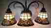 E14042 Kichler Lighting 3 Light Stained Glass Incandescent Vanity Wall Sconce Luminaire
