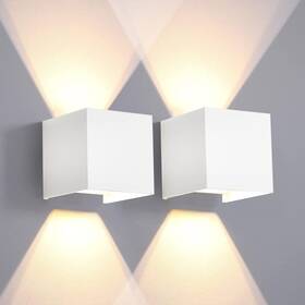 Easyusahome 758211225865 2-pack Led Outdoor Wall Sconces Exterior/interior Modern Square Sconce F