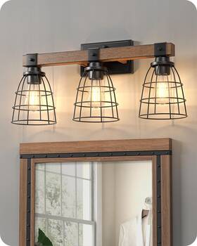 Hhvl02h Edishine Large 24ftft Farmhouse Vanity Lights For Bathroom Industrial Painted