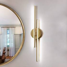 81010000038108 Edislive Bourget 23.62 Inch 2-light Gold Led Vanity Light Bar With 6000k For Room 81010000038108 Edislive Bourget 23.62 Inch 2-light Gold Led Vanity Light Bar With 6000k For Room