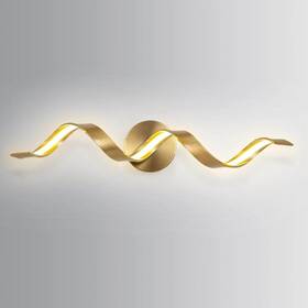 81010000049858 Edislive Miron 23.5 Inch Modern Led Vanity Light 12w 3000k Spiral Design Gold Wall