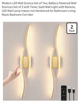 Wl-ctgd-d2 Eidearay Modern Led Wall Sconce Set Of Two With Remote Control 40 Inch Dimmable Scon Wl-ctgd-d2 Eidearay Modern Led Wall Sconce Set Of Two With Remote Control 40 Inch Dimmable Scon